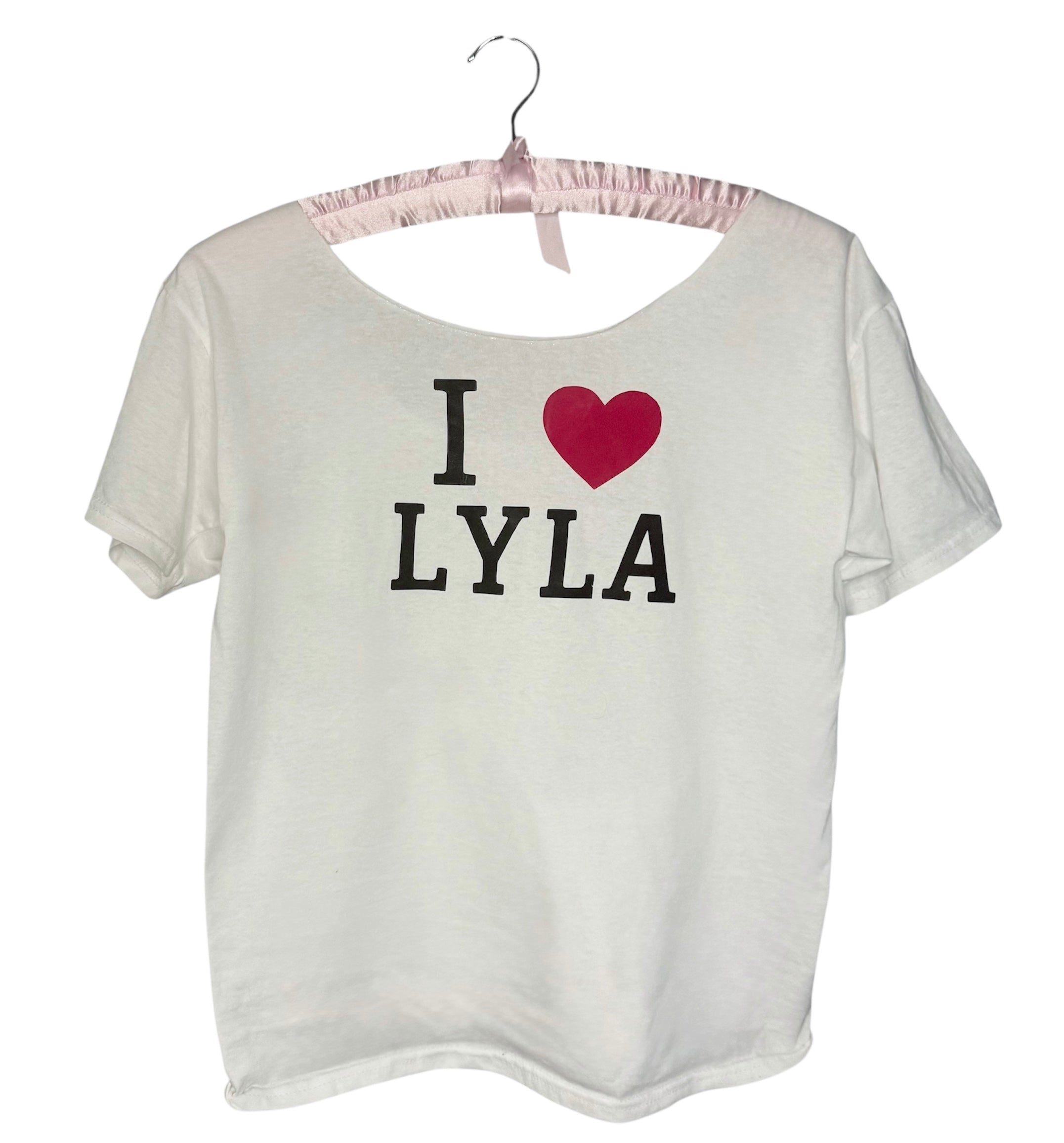 I ❤️ LYLA off-shoulder tee